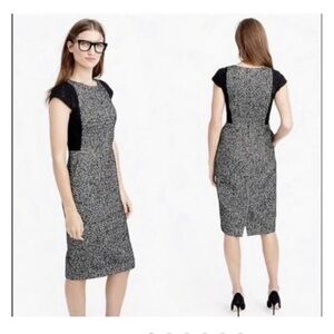 J Crew Tweed Sheath Dress with Lace size 8
